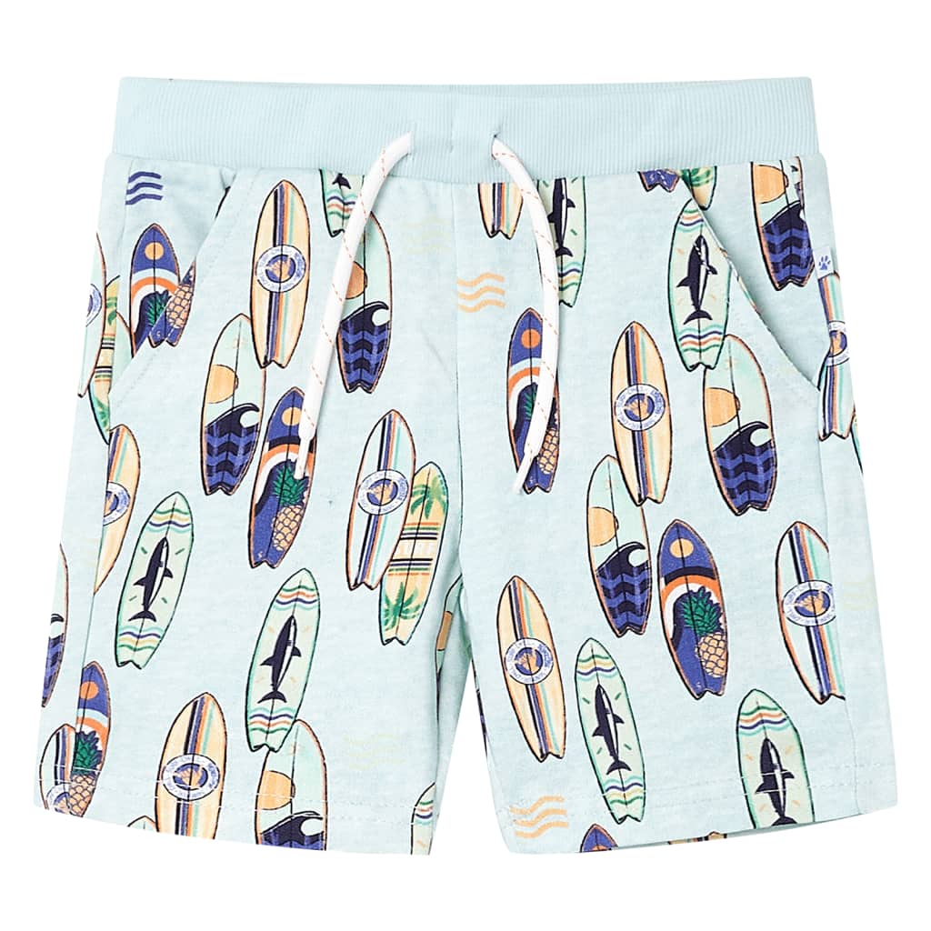 Vidaxl Shorts per bambini con trekkoord 92 blu morbido misto