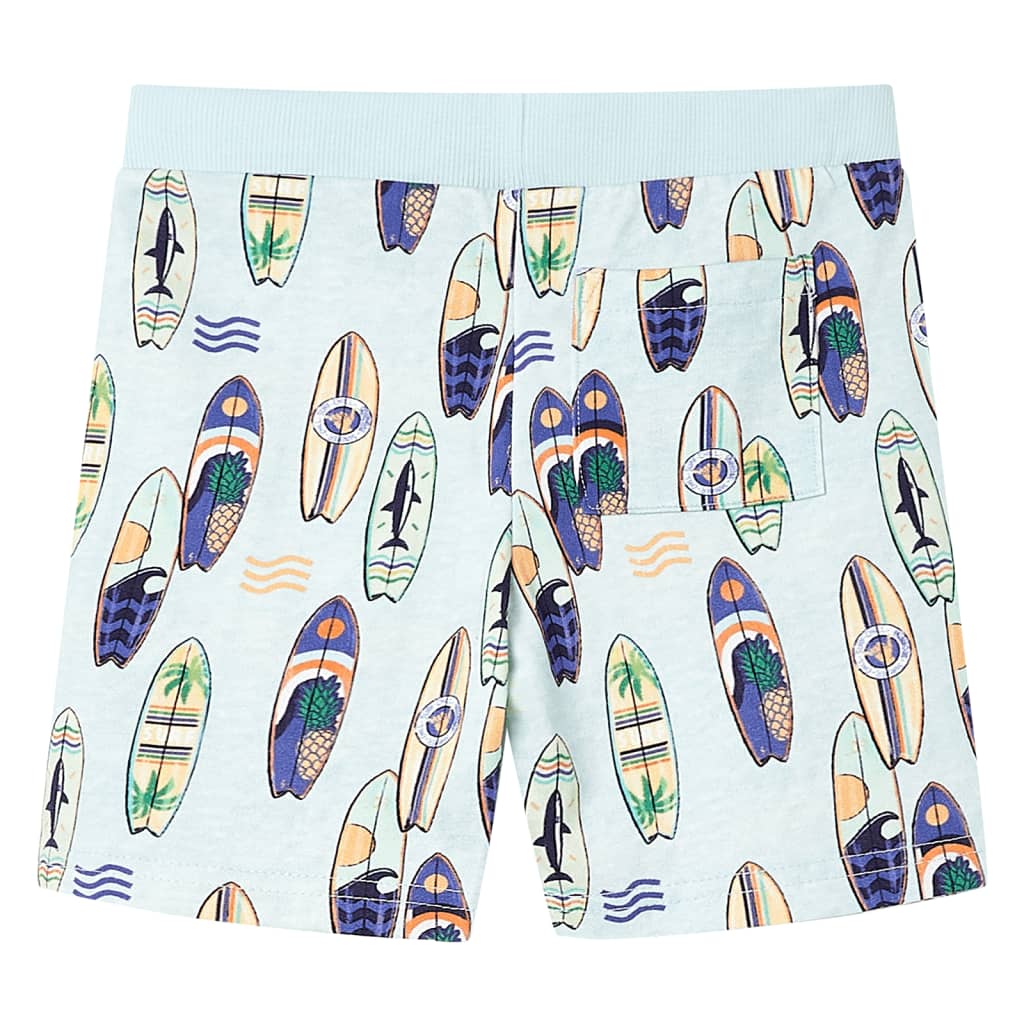 Vidaxl Shorts per bambini con trekkoord 92 blu morbido misto