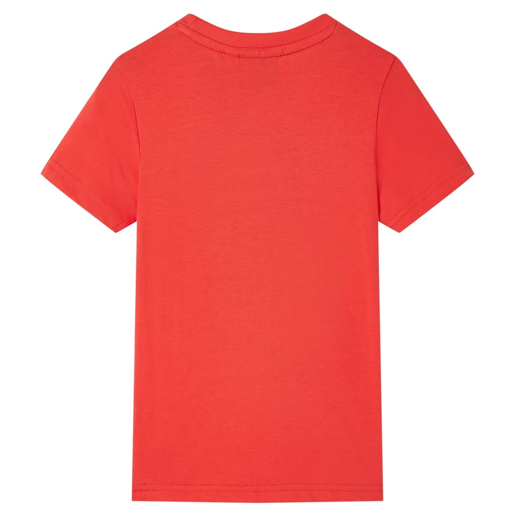 Vidaxl camisa para niños con mangas cortas 116 rojo