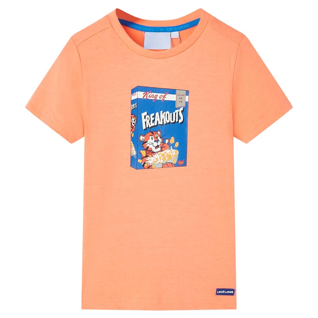 Camicia per bambini Vidaxl con maniche corte 92 Neonoranje