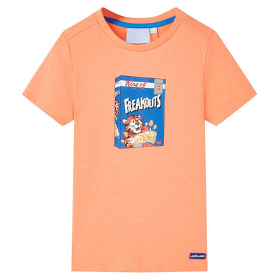 Camicia per bambini Vidaxl con maniche corte 92 Neonoranje