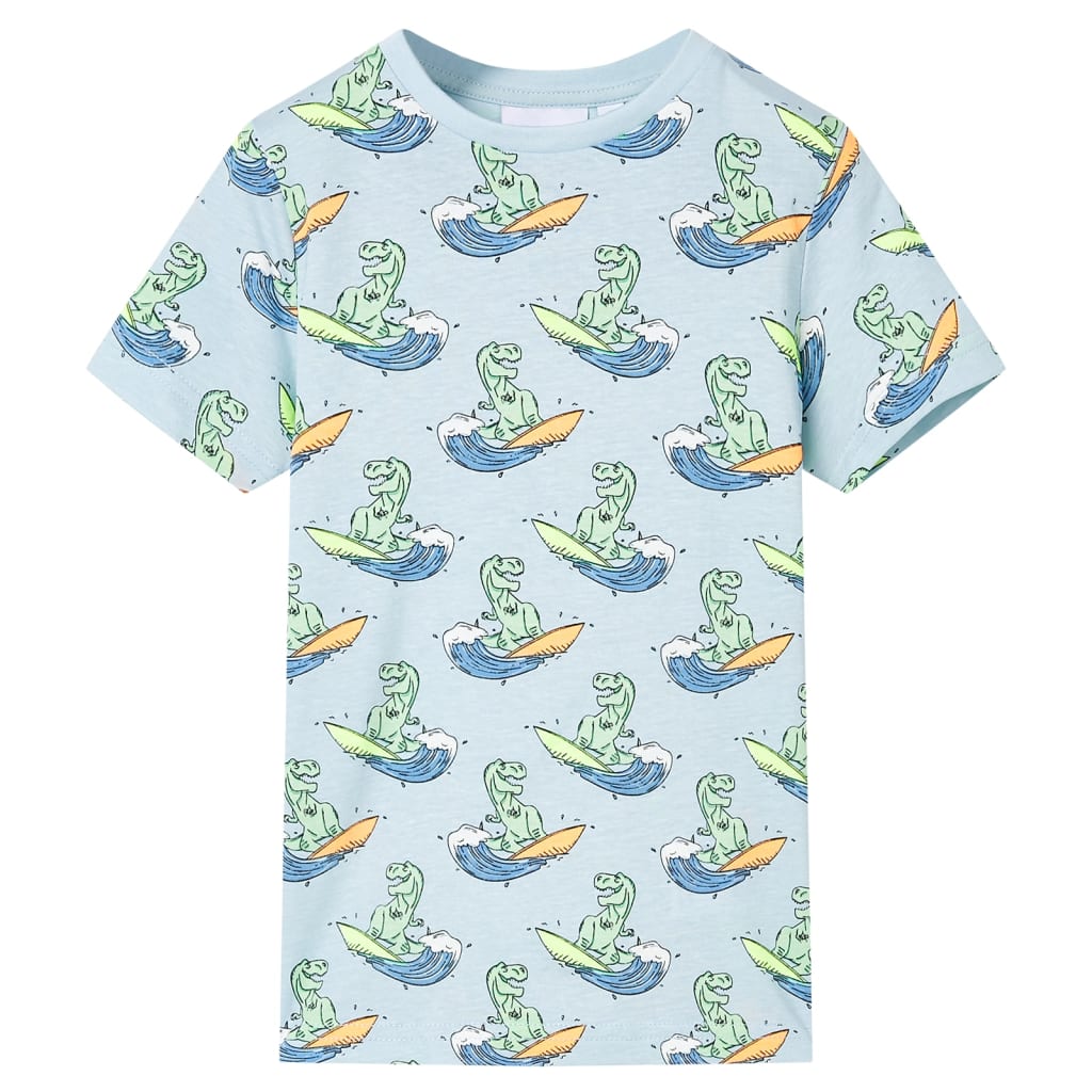 Pigiama per bambini Vidaxl con maniche corte 104 azzurro
