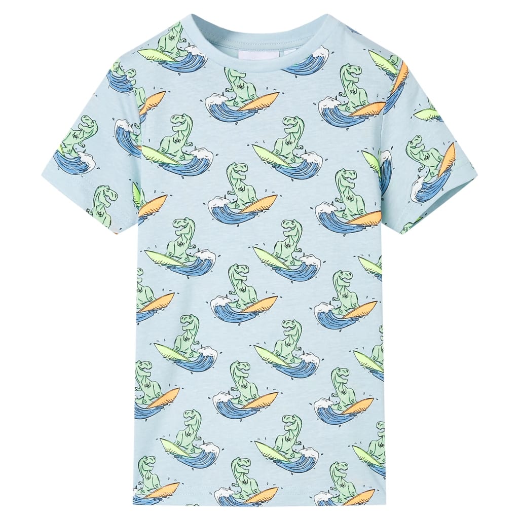 Vidaxl pijama para niños con mangas cortas 116 azul claro