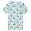 Vidaxl pijama para niños con mangas cortas 128 azul claro