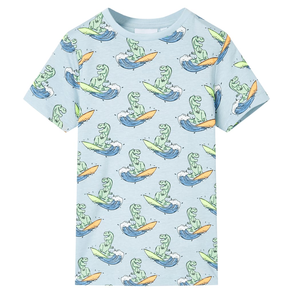 Pigiamas per bambini Vidaxl con maniche corte 128 azzurra