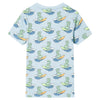 Vidaxl pijama para niños con mangas cortas 128 azul claro