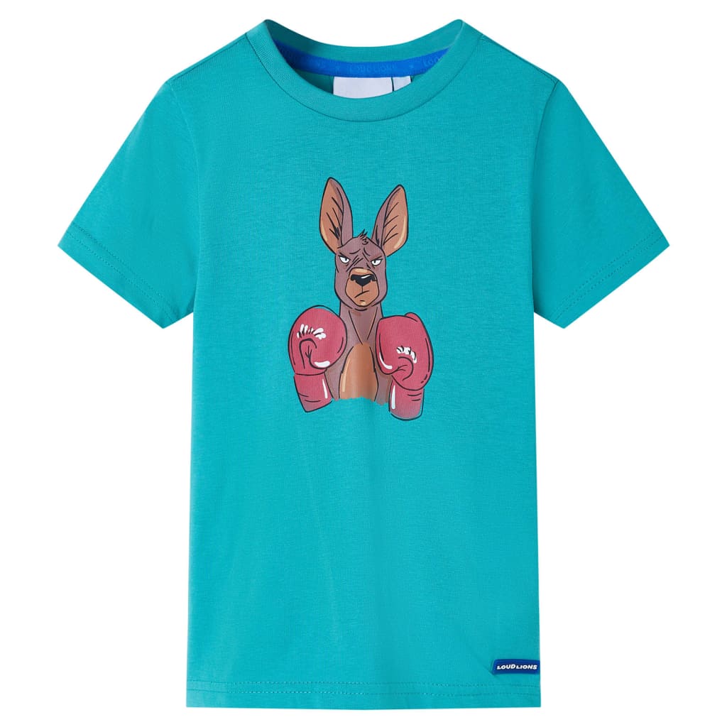 Camicia per bambini Vidaxl con maniche corte 92 menta scura colorata