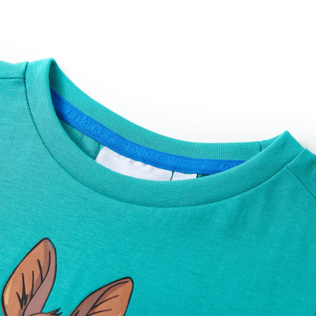 Camicia per bambini Vidaxl con maniche corte 92 menta scura colorata