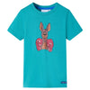 Vidaxl kindershirt met korte mouwen 140 donkermintkleurig
