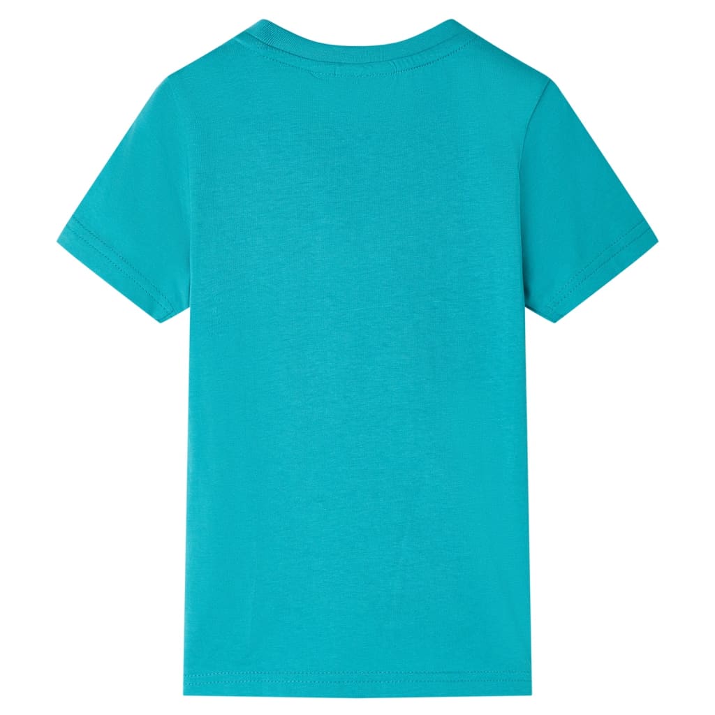 Camicia per bambini Vidaxl con maniche corte 140 menta scura colorata