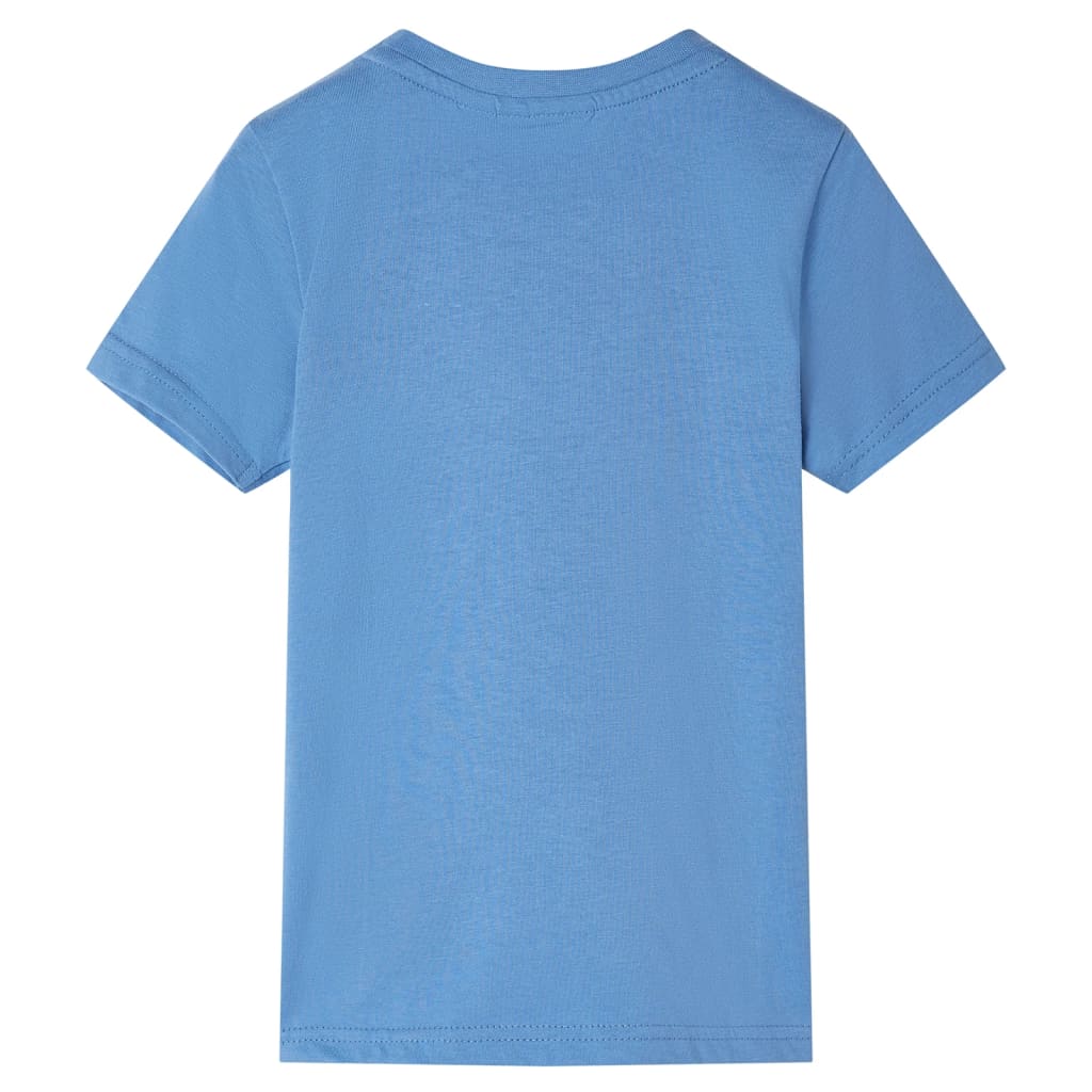 Camicia per bambini Vidaxl con maniche corte 104 blu centrale