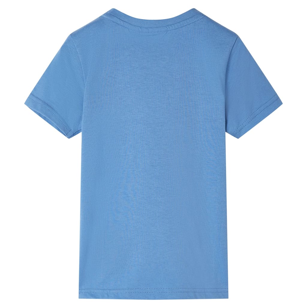 Camicia per bambini Vidaxl con maniche corte 116 blu centrale