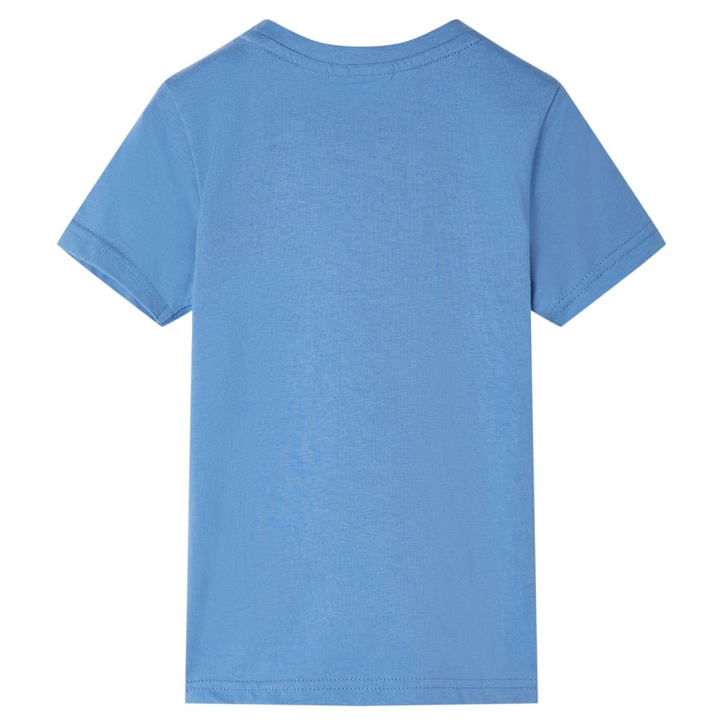 Camicia per bambini Vidaxl con maniche corte 140 blu centrale