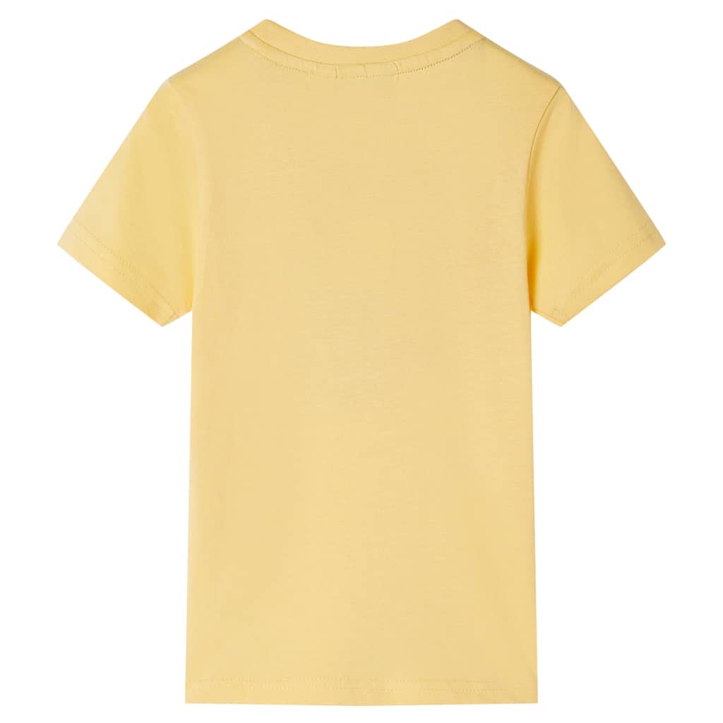 Camicia per bambini Vidaxl con maniche corte 92 giallo