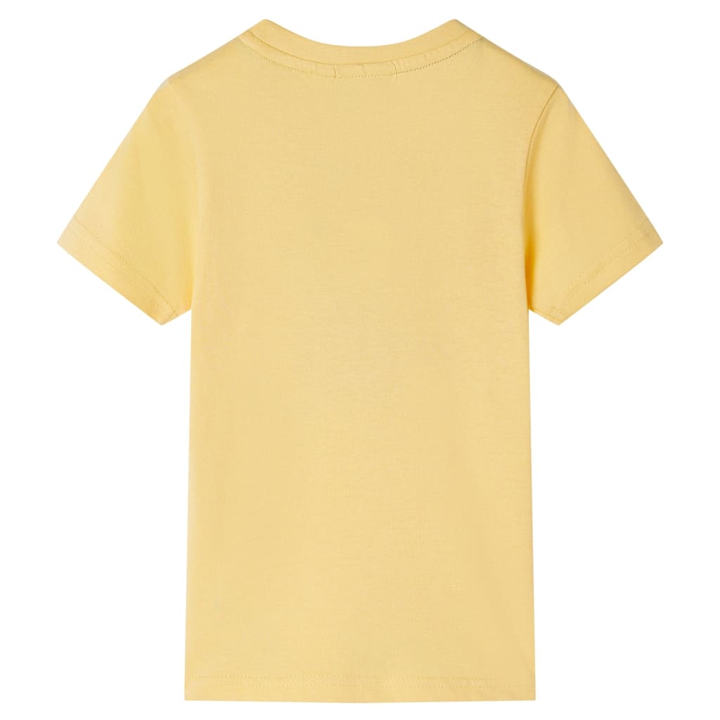 Camicia per bambini Vidaxl con maniche corte 104 giallo