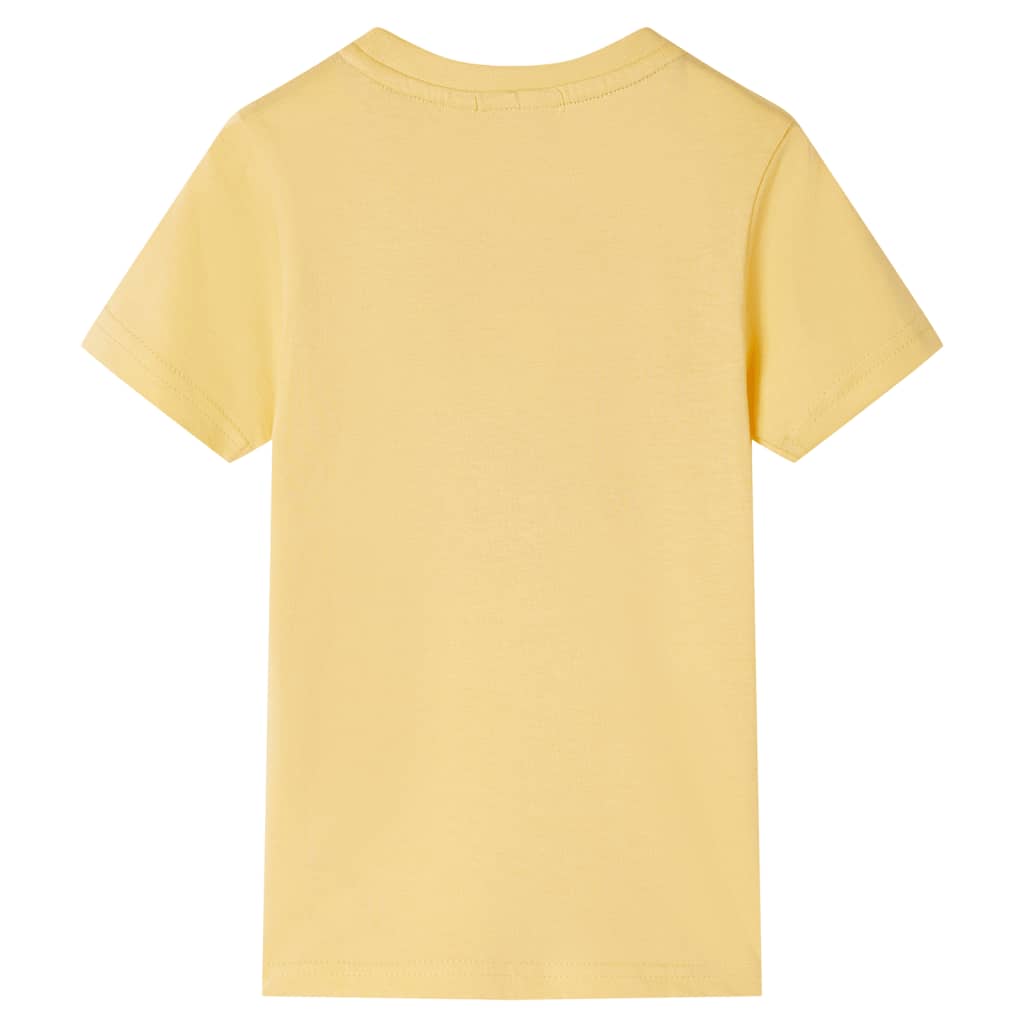 Camisa para niños de Vidaxl con mangas cortas 116 amarillo