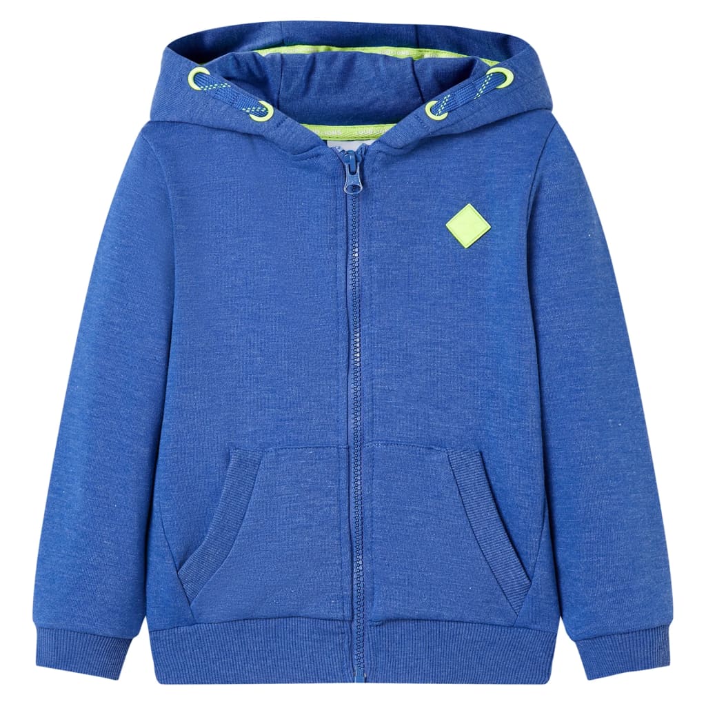 Vidaxl Children's Stupt With Hood and Zipper 104 Miscelato Blu