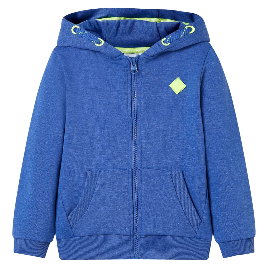 Vidaxl Children's Stupt With Hood and Zipper 128 Miscelato Blu