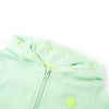 Vidaxl chaleco para niños con capucha y rits 92 Green brillante