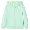 Vidaxl chaleco infantil con capucha y cremallera 104 verde brillante