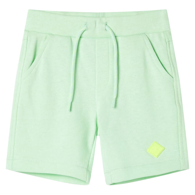Vidaxl Shorts per bambini con trekkoord 92 verde brillante