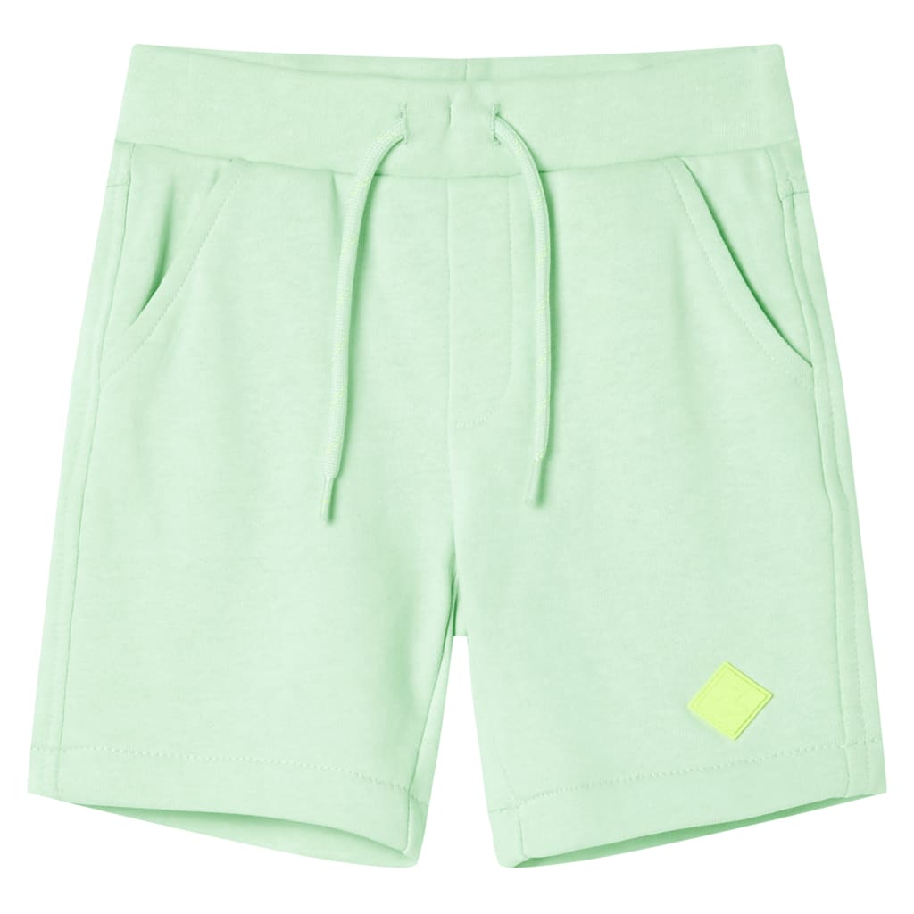 Vidaxl Shorts per bambini con trekkoord 104 verde brillante