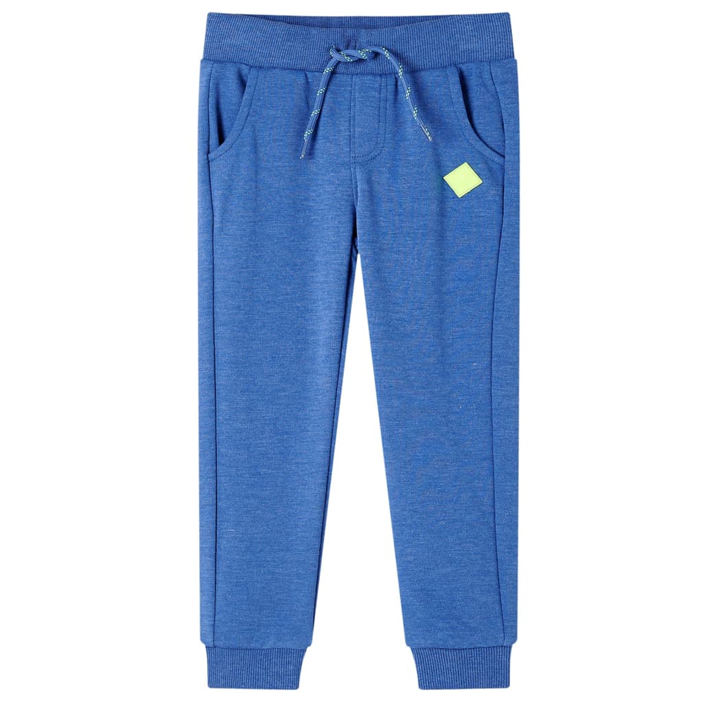 Pantalones de trote de Vidaxl para niños 104 azul mixto