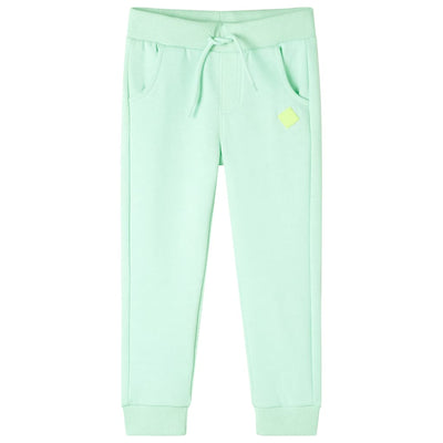 Pantaloni da jogging per bambini Vidaxl 92 verde brillante