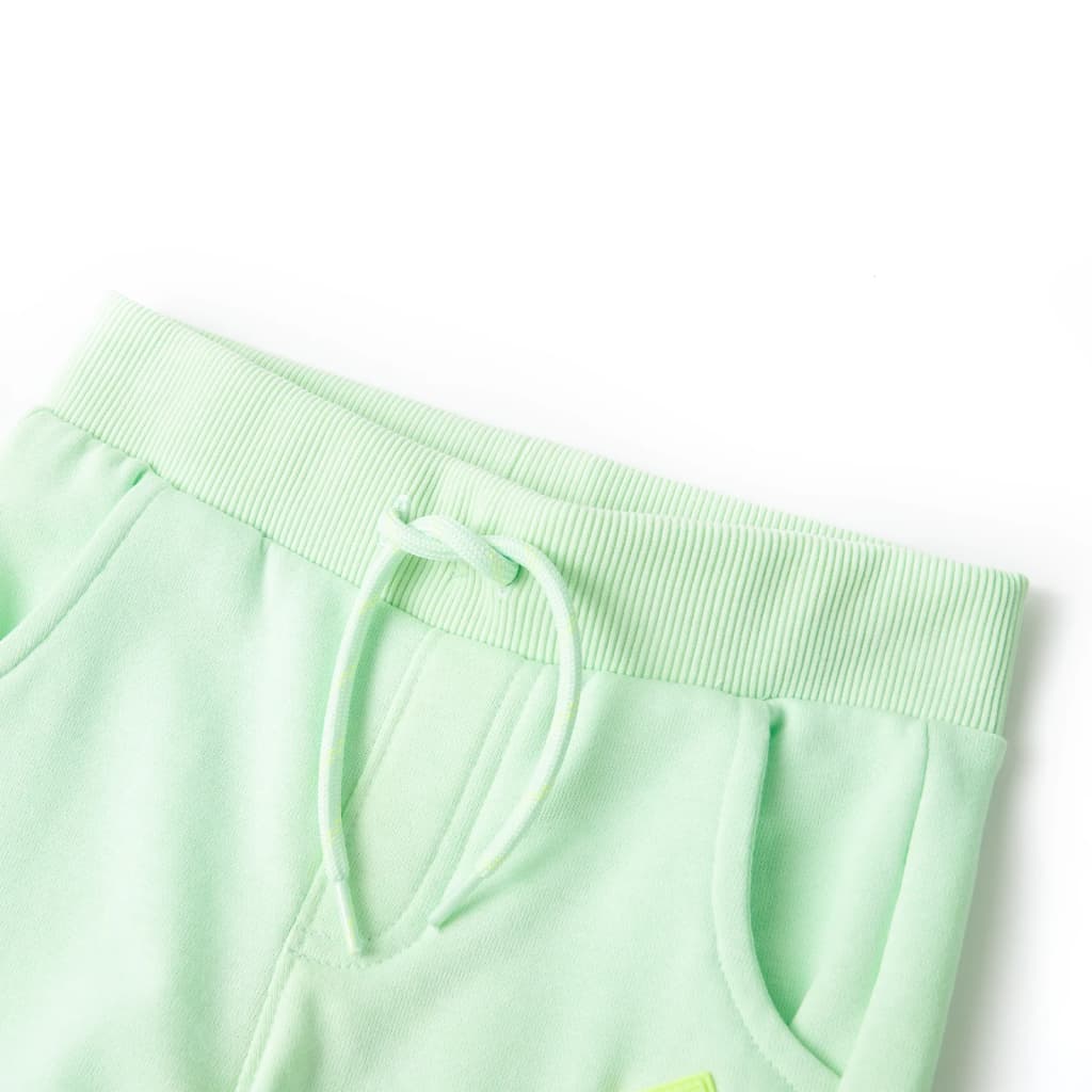 Pantaloni da jogging per bambini Vidaxl 92 verde brillante