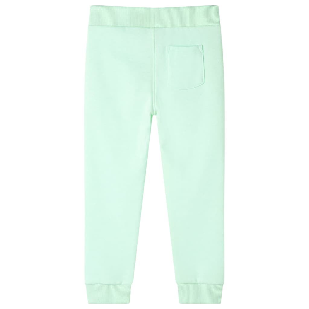 Pantalones de trote de Vidaxl para niños 104 Verde brillante