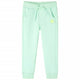 Pantalones de trote de Vidaxl para niños 116 Verde brillante