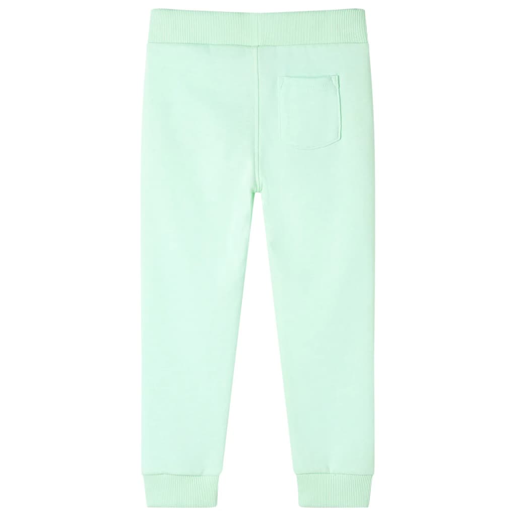 Pantalones de trote de Vidaxl para niños 116 Verde brillante
