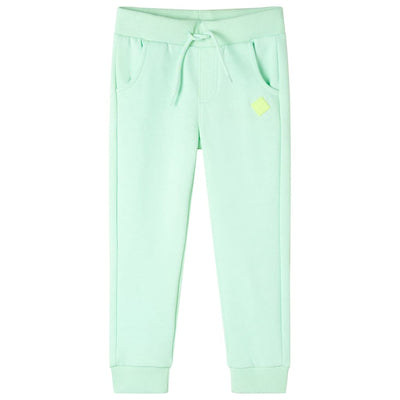 Pantaloni da jogging per bambini Vidaxl 128 verde brillante