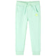 Pantalones de trote de Vidaxl para niños 128 Verde brillante