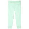 Pantalones de trote de Vidaxl para niños 128 Verde brillante