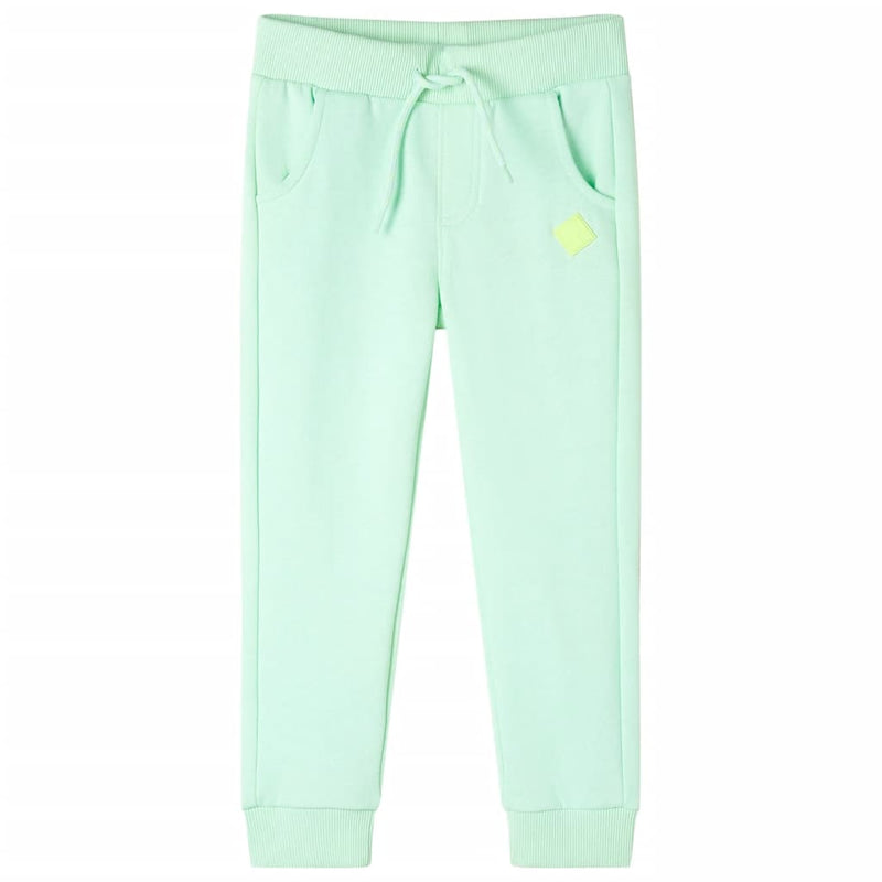 Pantalones de trote de Vidaxl para niños 140 Groen brillante