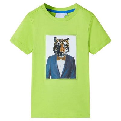 Camicia per bambini Vidaxl con maniche corte 92 Limegroen