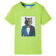 Camisa para niños de Vidaxl con mangas cortas 116 limegroen