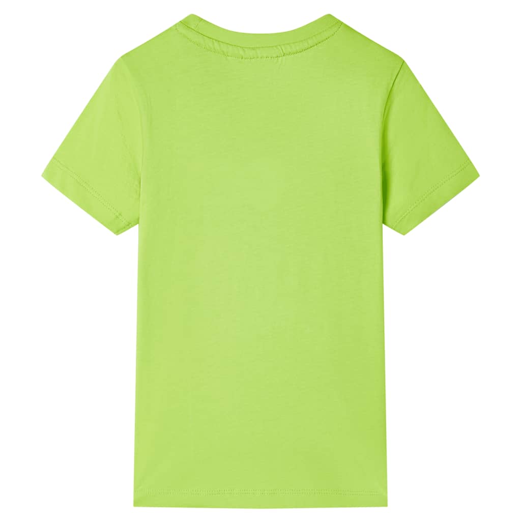 Camicia per bambini Vidaxl con maniche corte 116 limegroen