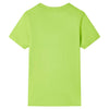 Camisa para niños de Vidaxl con mangas cortas 116 limegroen