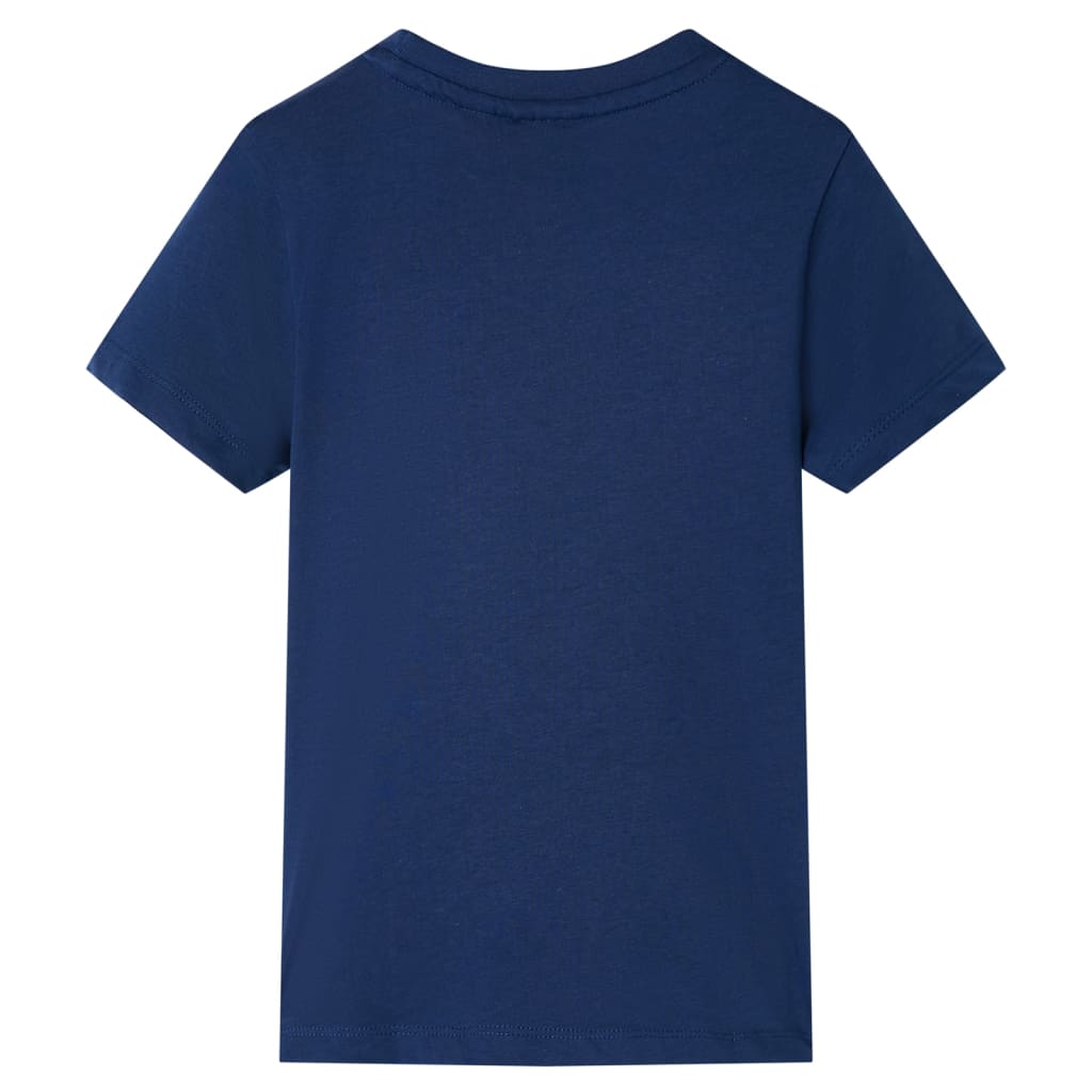 Camicia per bambini Vidaxl con maniche corte 128 blu scuro