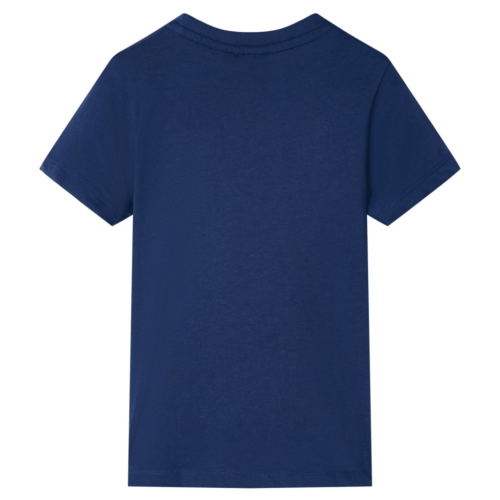 Camicia per bambini Vidaxl con maniche corte 140 blu scuro