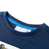 Camicia per bambini Vidaxl con maniche corte 140 blu scuro