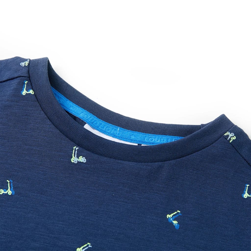 Vidaxl Shirt per bambini 92 Blu scuro