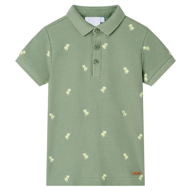 Vidaxl kinderpoloshirt 104 kakikleurig