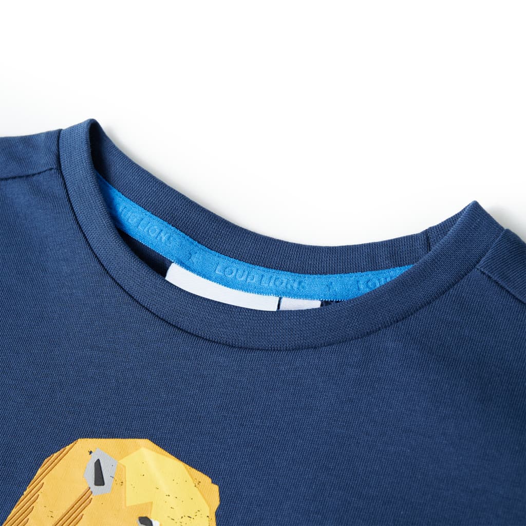 Vidaxl Shirt per bambini 140 Blu scuro