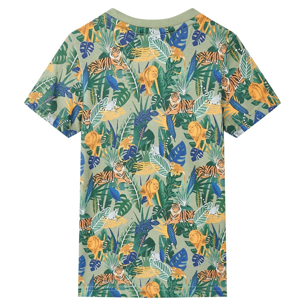 Camicia per bambini Vidaxl con maniche corte 128 multilorited