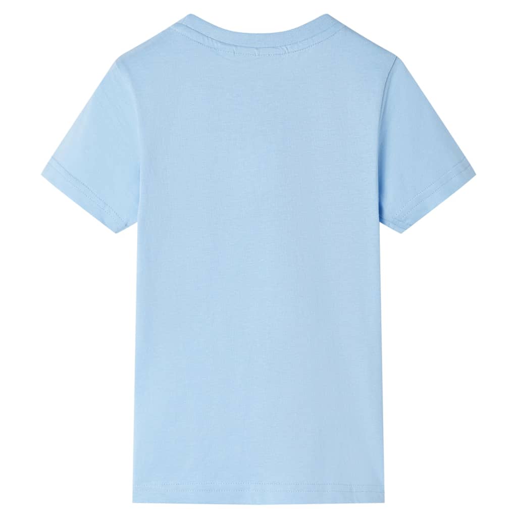 Camisa para niños de Vidaxl con mangas cortas 104 azul claro