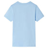 Camicia per bambini Vidaxl con maniche corte 140 azzurra