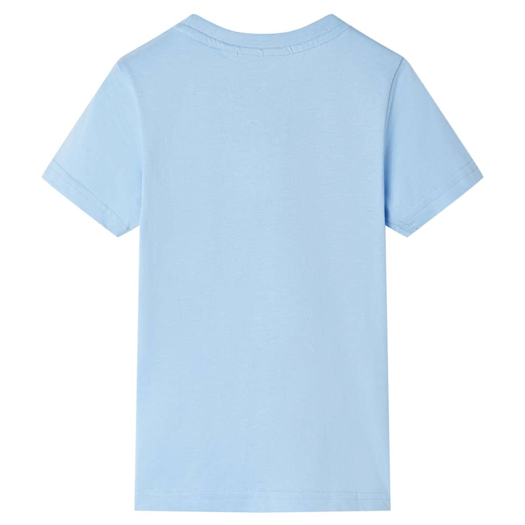 Camisa infantil de Vidaxl con mangas cortas 140 azul claro